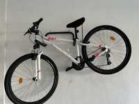 Bicicleta BTT Mulher ST 100 branco/rosa