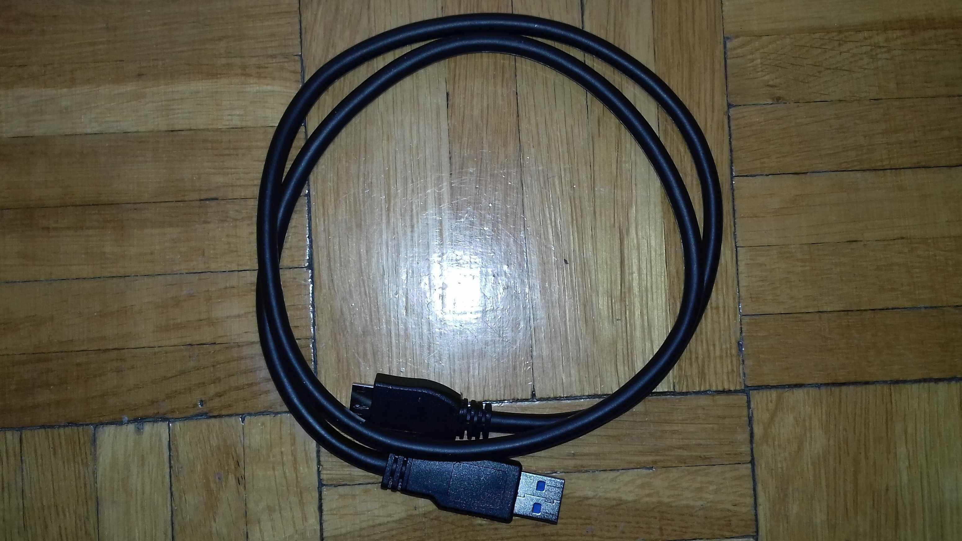 Przewód USB 3.0 do dysku zewnętrznego firmy UNITEK gruby / dł. 82 cm.