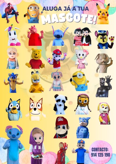 Festas de aniversário,mascotes e insufláveis