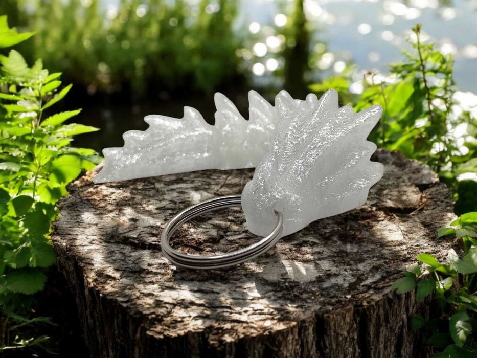 Brelok Flexi Smok -Ruchomy przegubowy breloczek Transparentny HIT