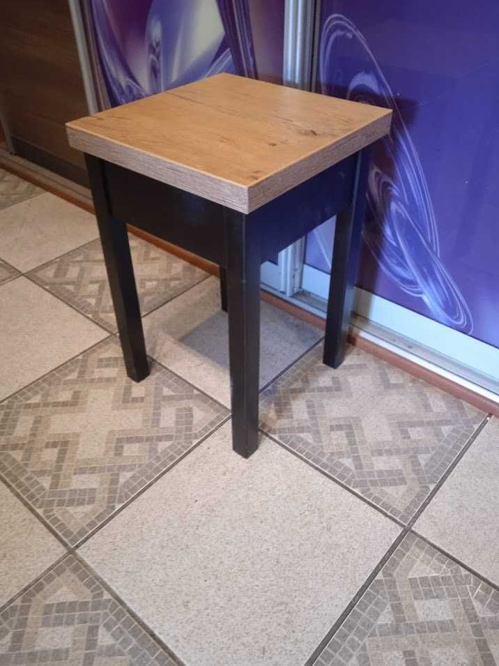 Taboret  dąb lancelot czarny  siedzisko 3 cm   inne kolory