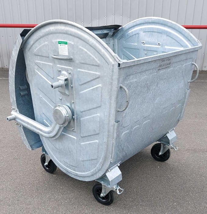 Контейнер для мусора оцинкованный ТБО евроконтейнер мусорный бак 1100