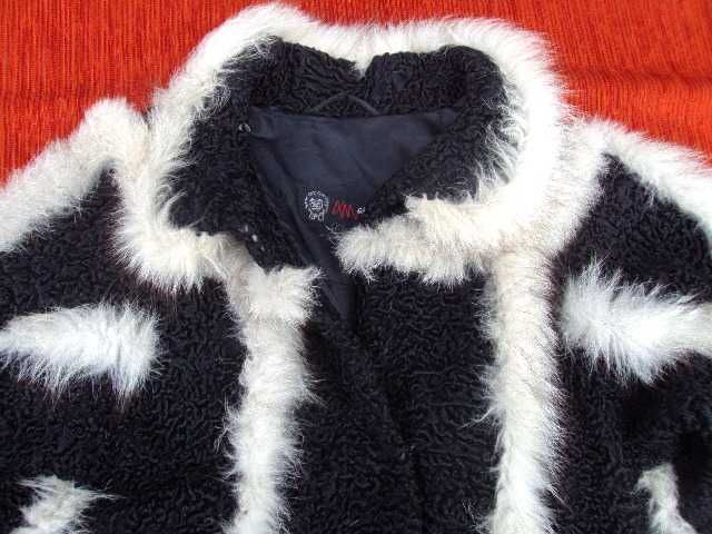 kurtka futro Karakuły z futerkiem roz XL firmy Peter Mangold super