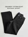 Czarne jeansy straight Escada Sport jeansy prosta nogawka