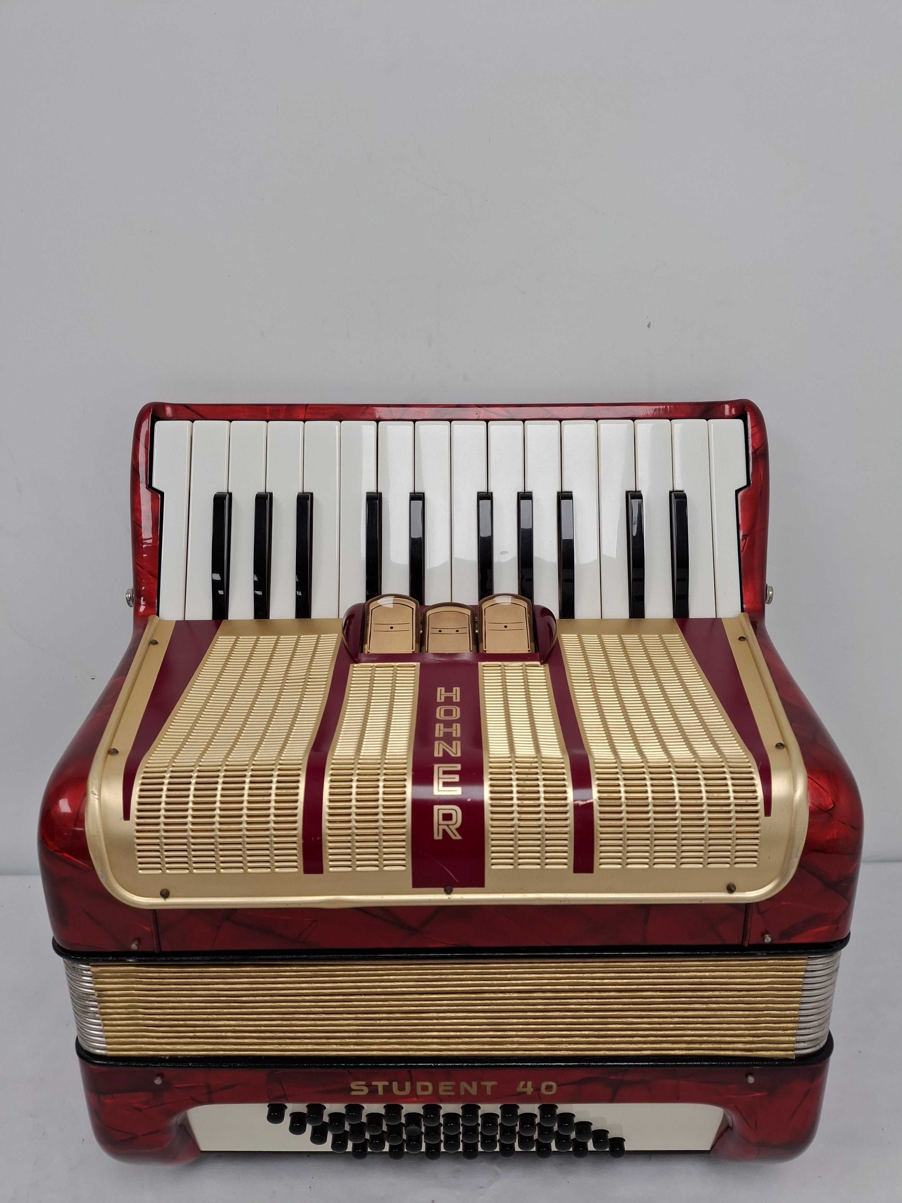 Akordeon Hohner Student 40 basów, stan bardzo dobry, zamiana!!!