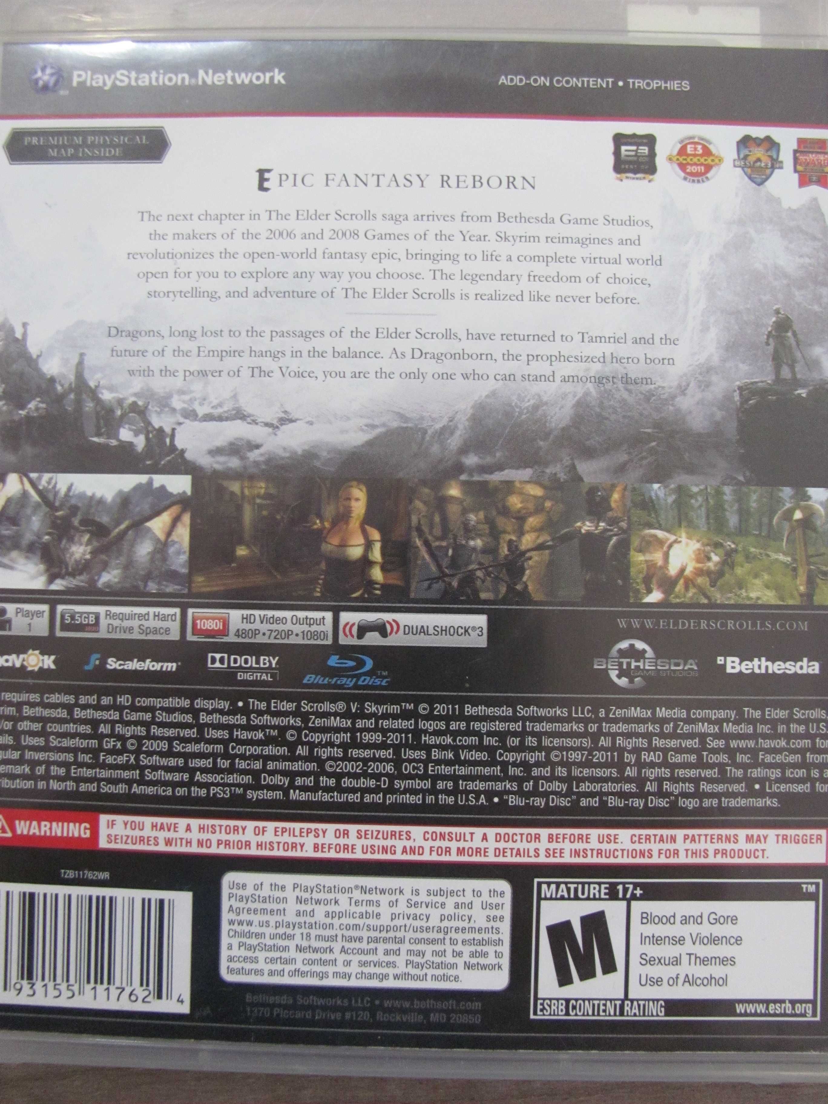 Gra The Elder Scrolls V: Skyrim PS3 Playstation 3