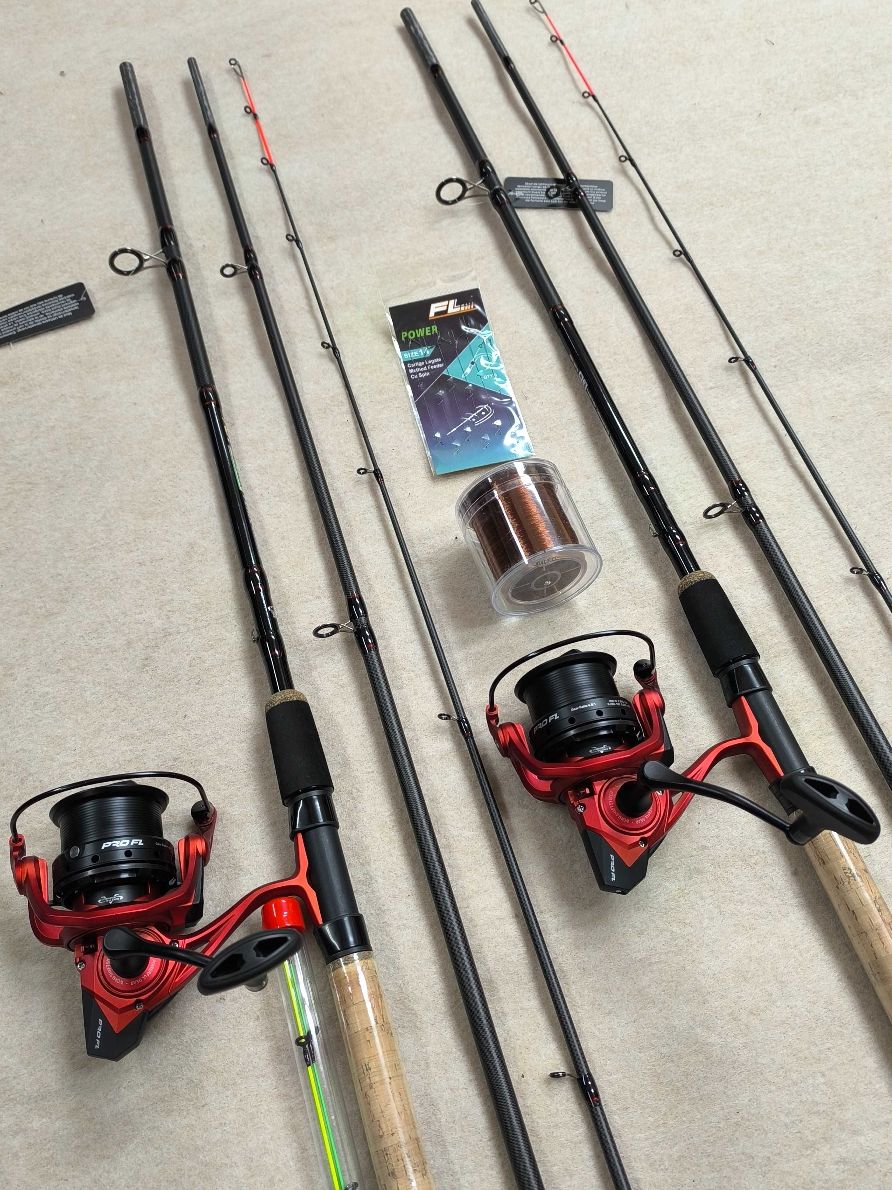 2x wędka black force 3,60 do 120 g + 2x  feeder zone 6000 quick drag