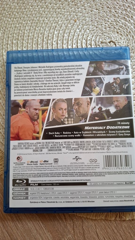 Szybcy i Wściekli 8 (blu-ray)