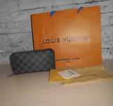 Portfel torebka Saszetka organiser 2 zamek Louis Vuitton, skóra 078-1