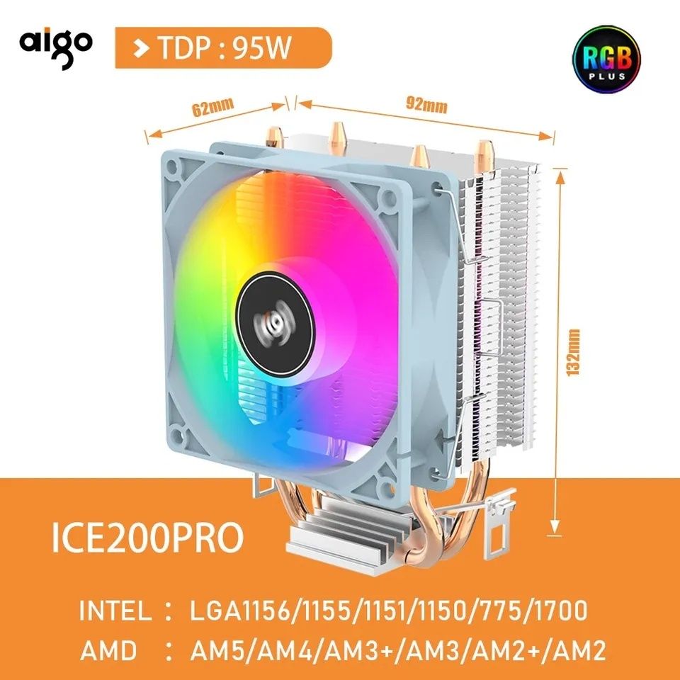 Башений кулер охолодження процесора Aigo ice 200 pro
