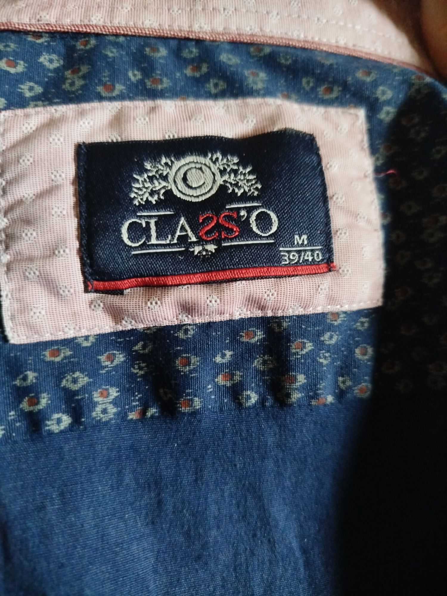 Koszula Classo, granatowa z wzorem