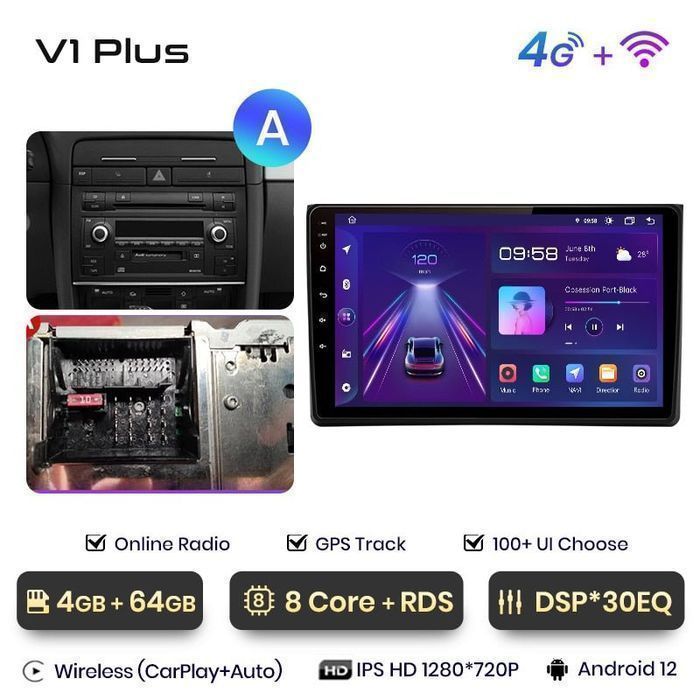 Radio nawigacja Audi A4 B6 B7 2000 - 2009 Android Plus 4GB 64GB