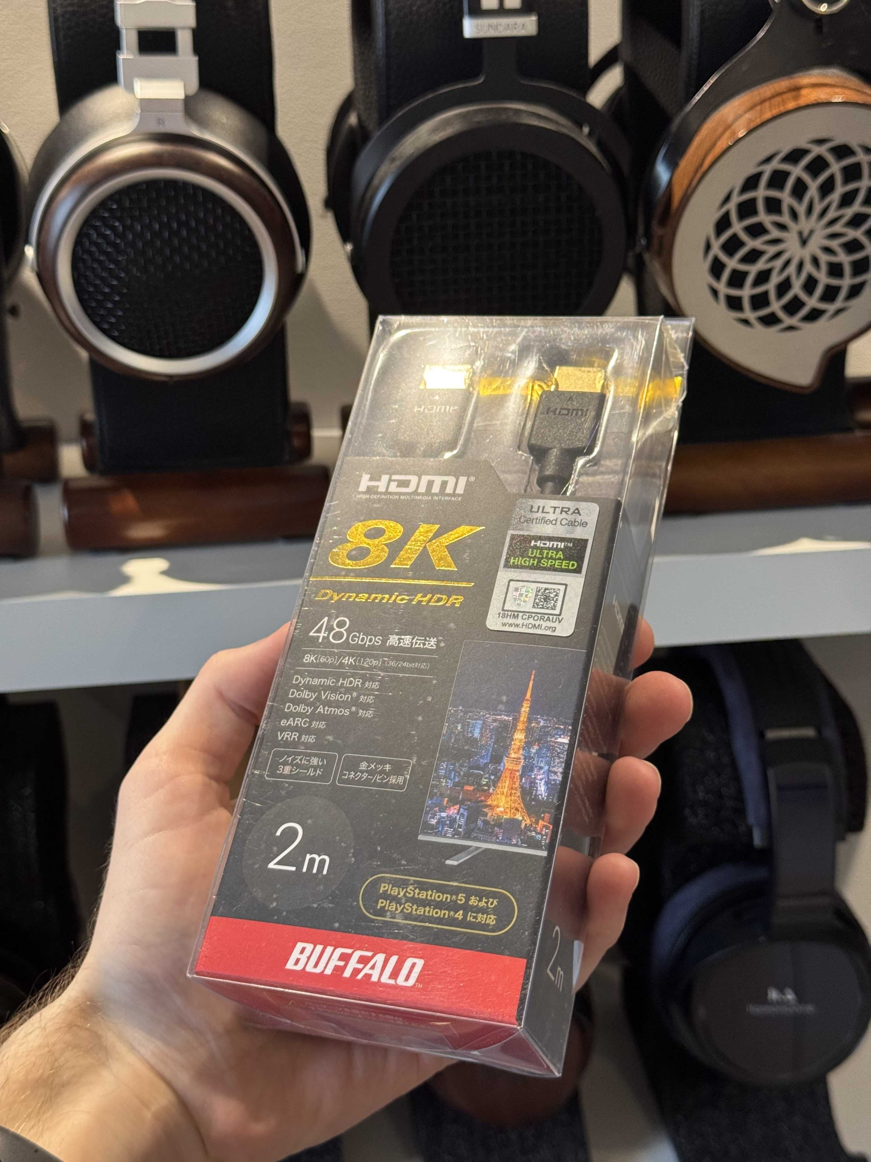 Kabel HDMI 2m 48Gbps HDMI Ultra Speed Dynamic HDR "BUFFALO" Japoński