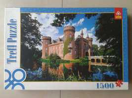 Puzzle Trefl 1500 niekompletne brakuje 4 el Zamek Moyland