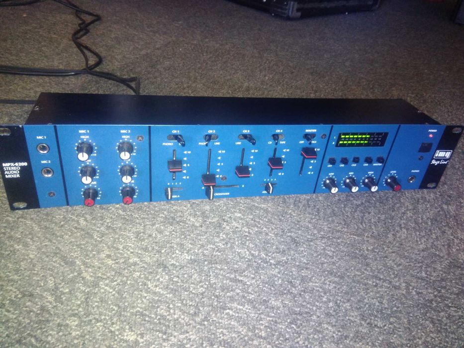 IMG Stage Line MPX-6200 Stereo Audio Mixer Mesa Mistura DJ