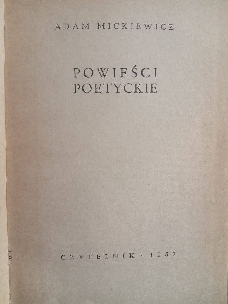 Adam Mickiewicz, Powieści poetyckie wydanie z 1957 r.