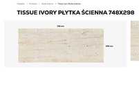 Płytki ścienne Tubądzin Tissue Ivory 29,8x74,8 cm