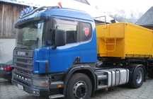SCANIA 124G + NACZEPA wywrotka