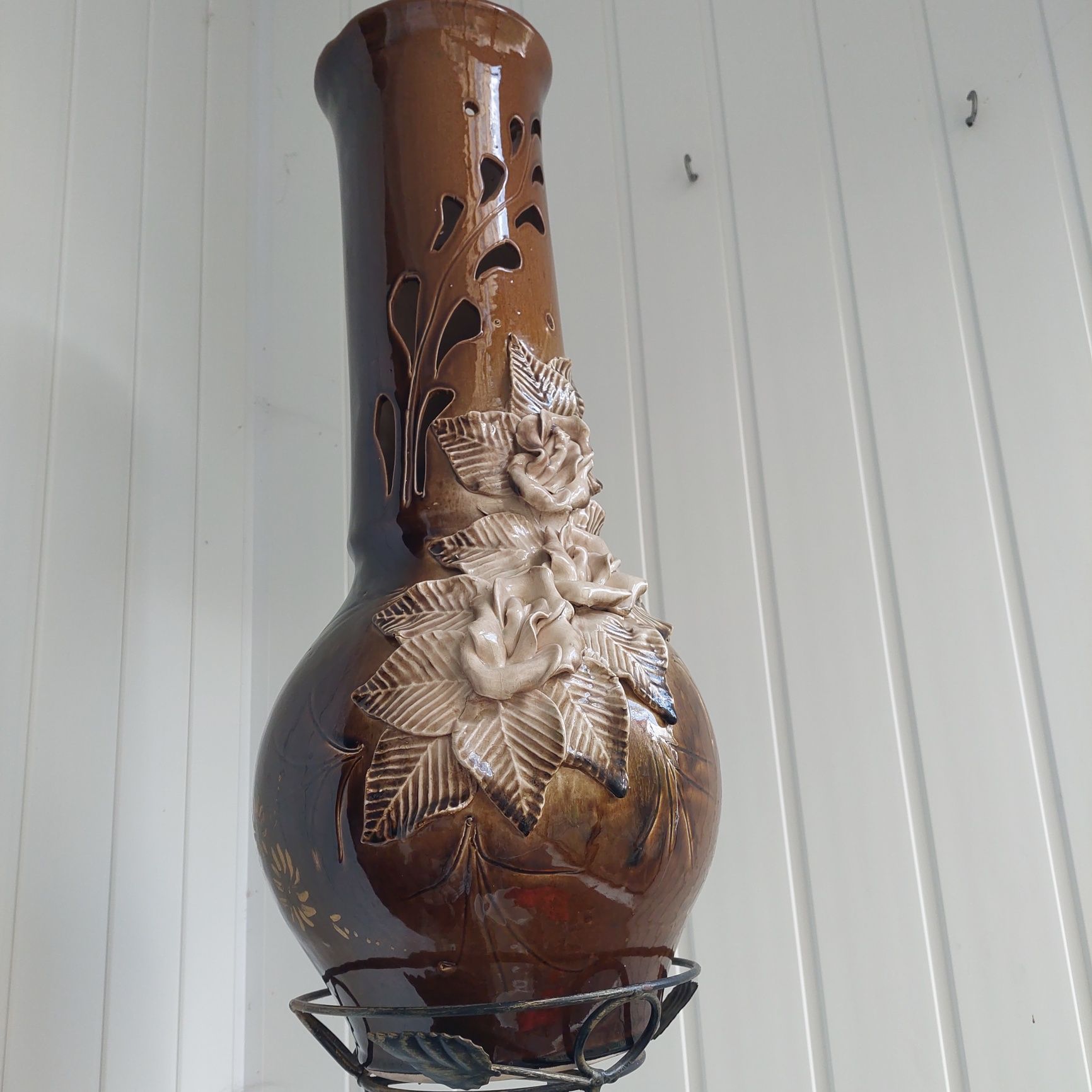 Підлогова інтер'єрна ваза в українському стилі