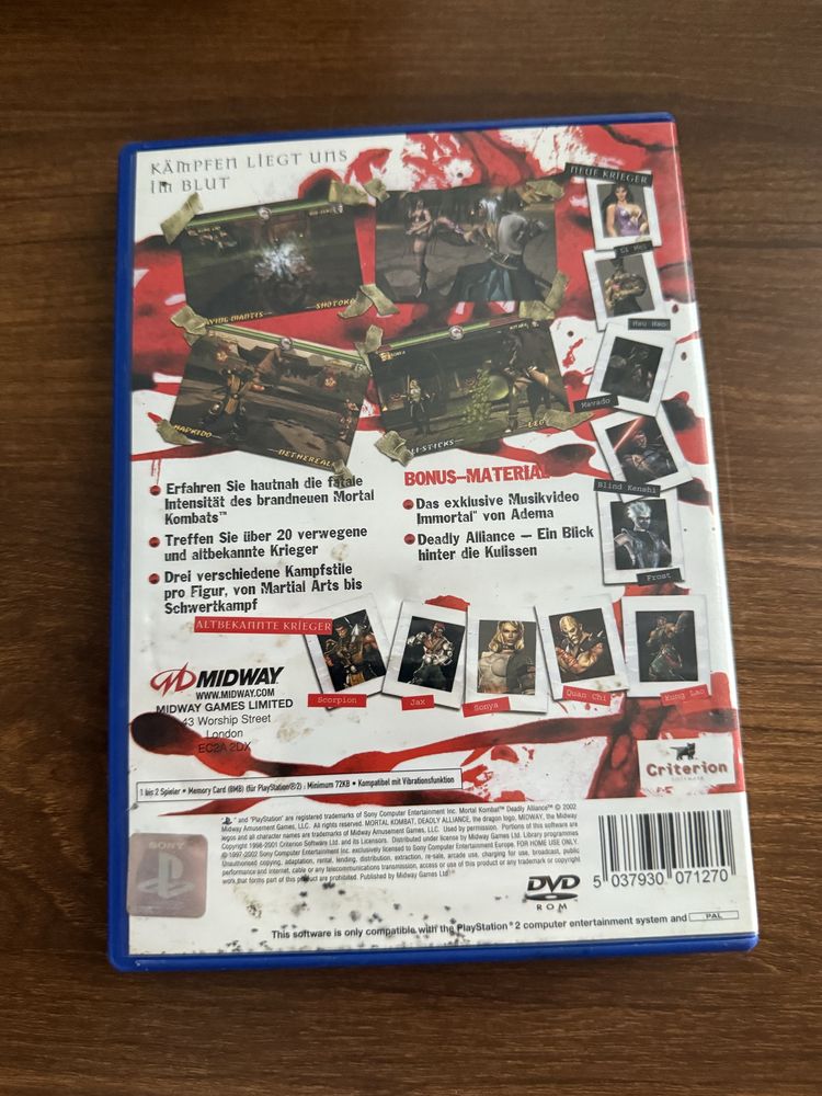Mortal kombat playstation 2 deadly alliance i deception 2 gry