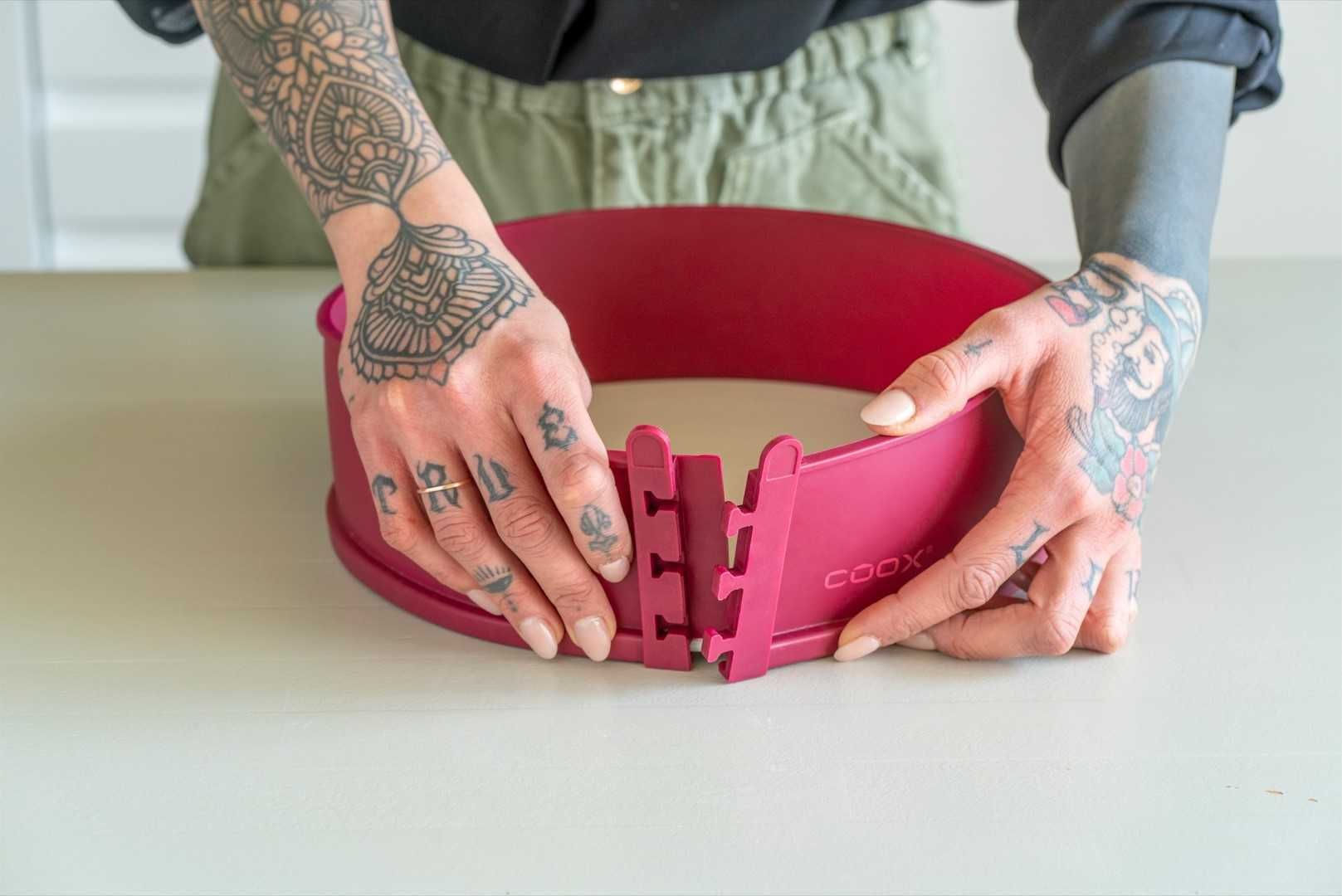 Coox Forma de Silicone, Springform 26cm, com prato porcelana *NOVO*