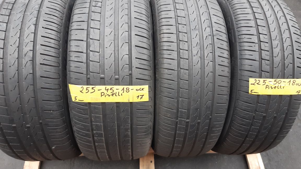 Opony Letnie 225÷50÷18÷ i 255÷45÷18÷.PIRELLI.Cena 480 zł za Kpl-4 szt.