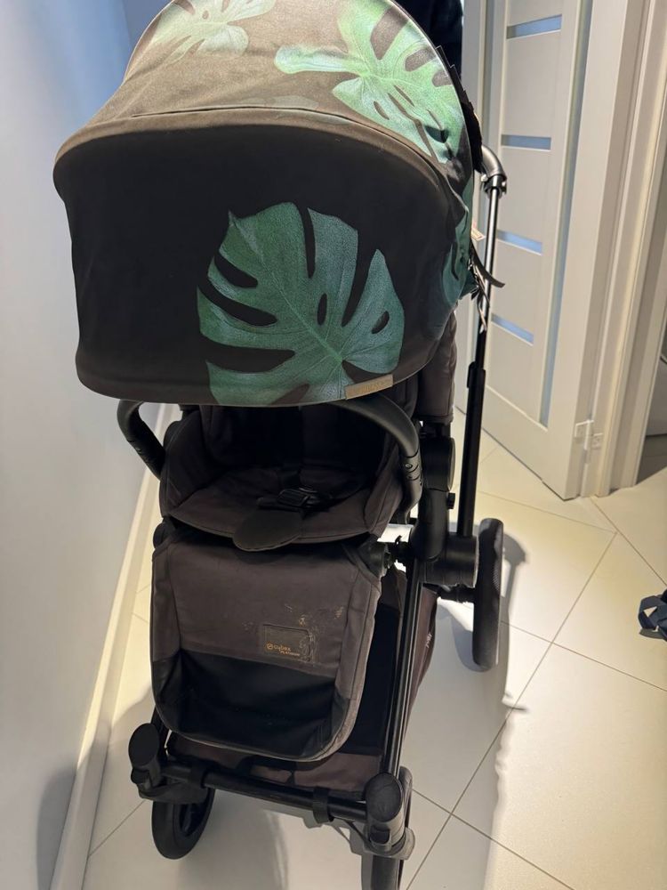 Дитячий візок 3 в 1 Cybex priam birds of paradise platinum
