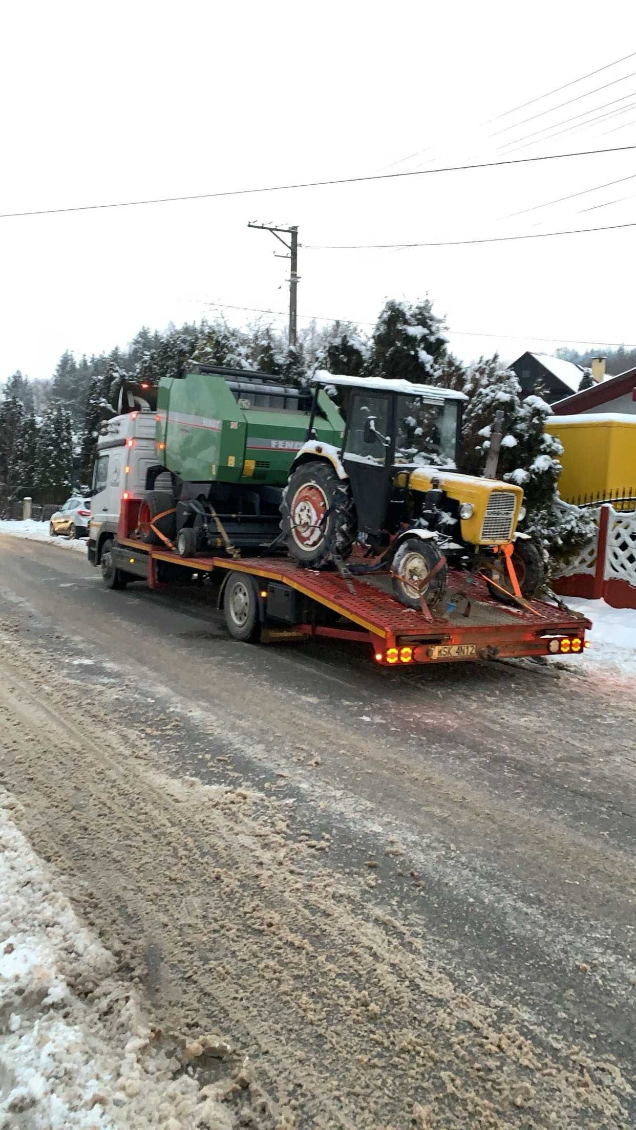 Transport ciągników, maszyn rolniczych i budowlanych Laweta 24/7