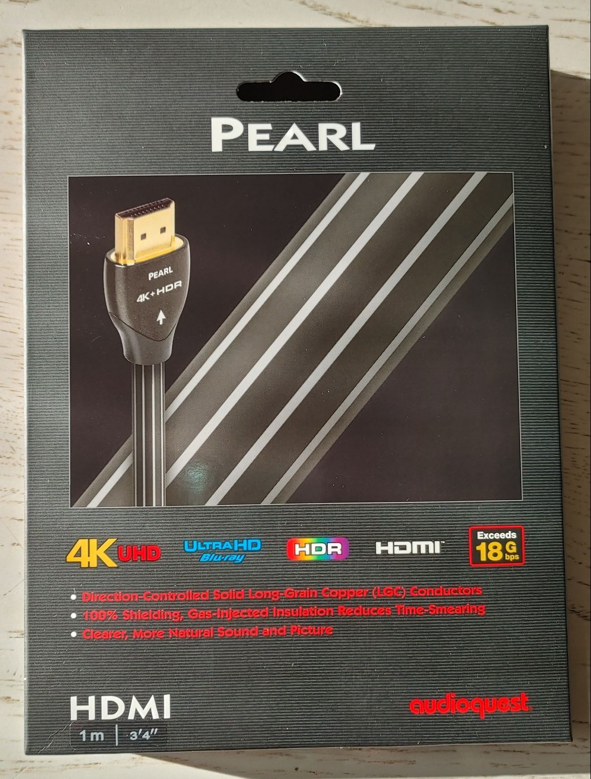 HDMI v.2.0 4K HDR 0.6м-1м Audioquest Pearl оригінал! кабель