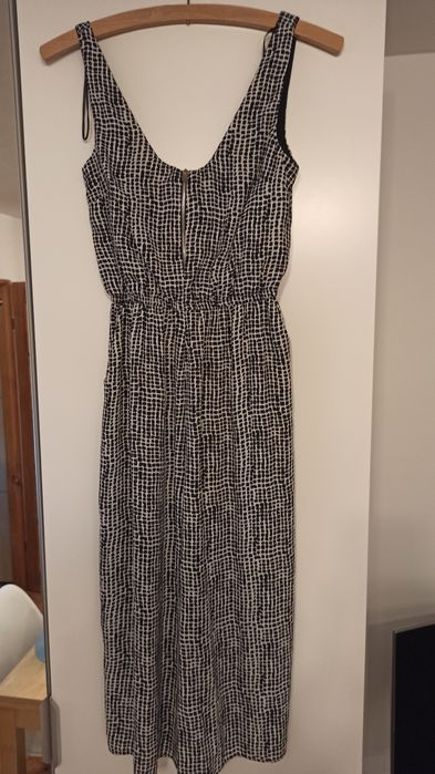 Czarno-biały kombinezon damski Atmosphere