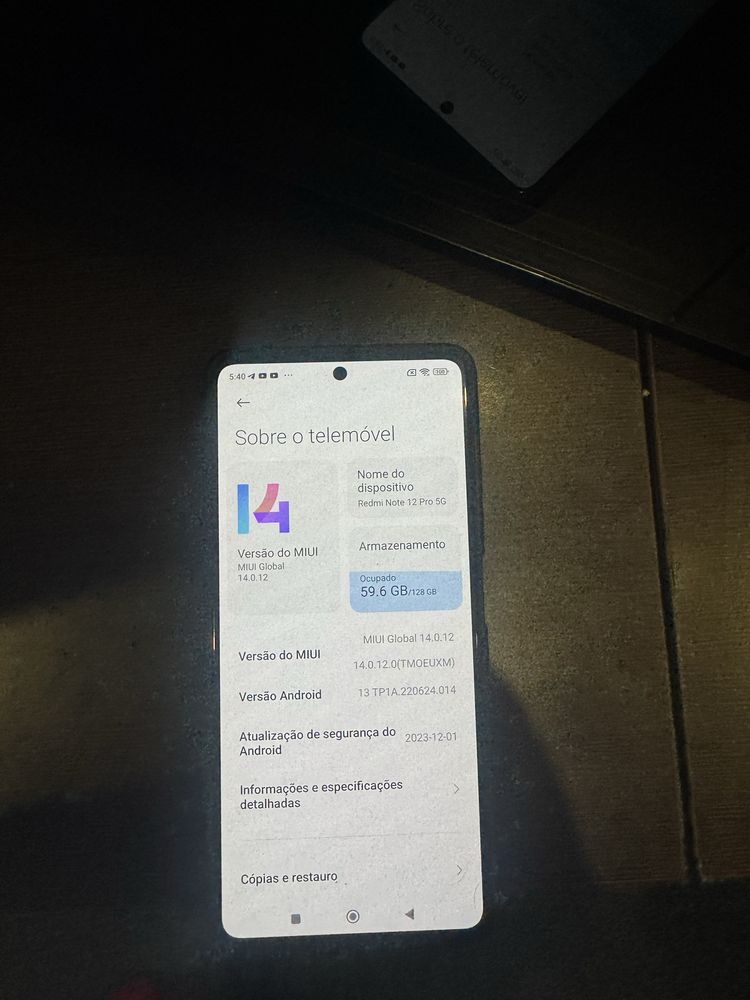 Xiomi Redmi 12 pro 5G *Como novo*