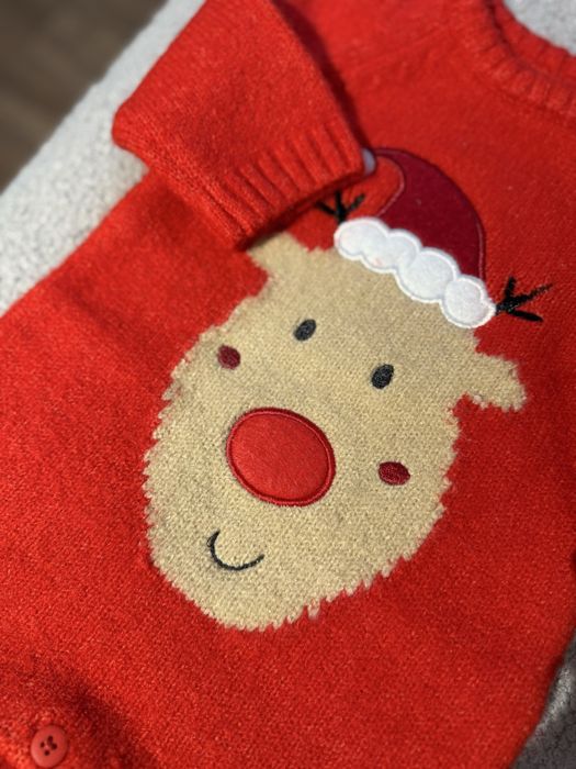 Дитячий Новорічний / різдвяний набір комплект ромпер плаття 62, 68 роз