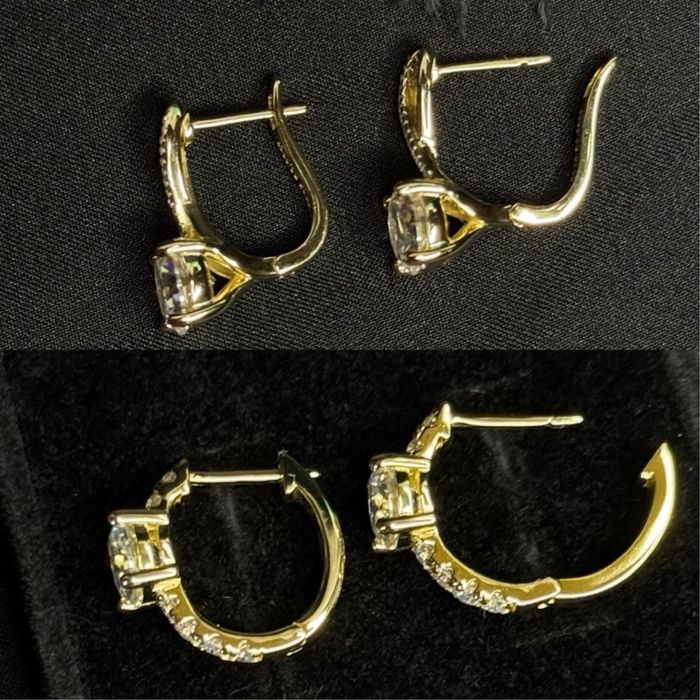 Преміальні сережки муассанітами 4 та 2.36 ct