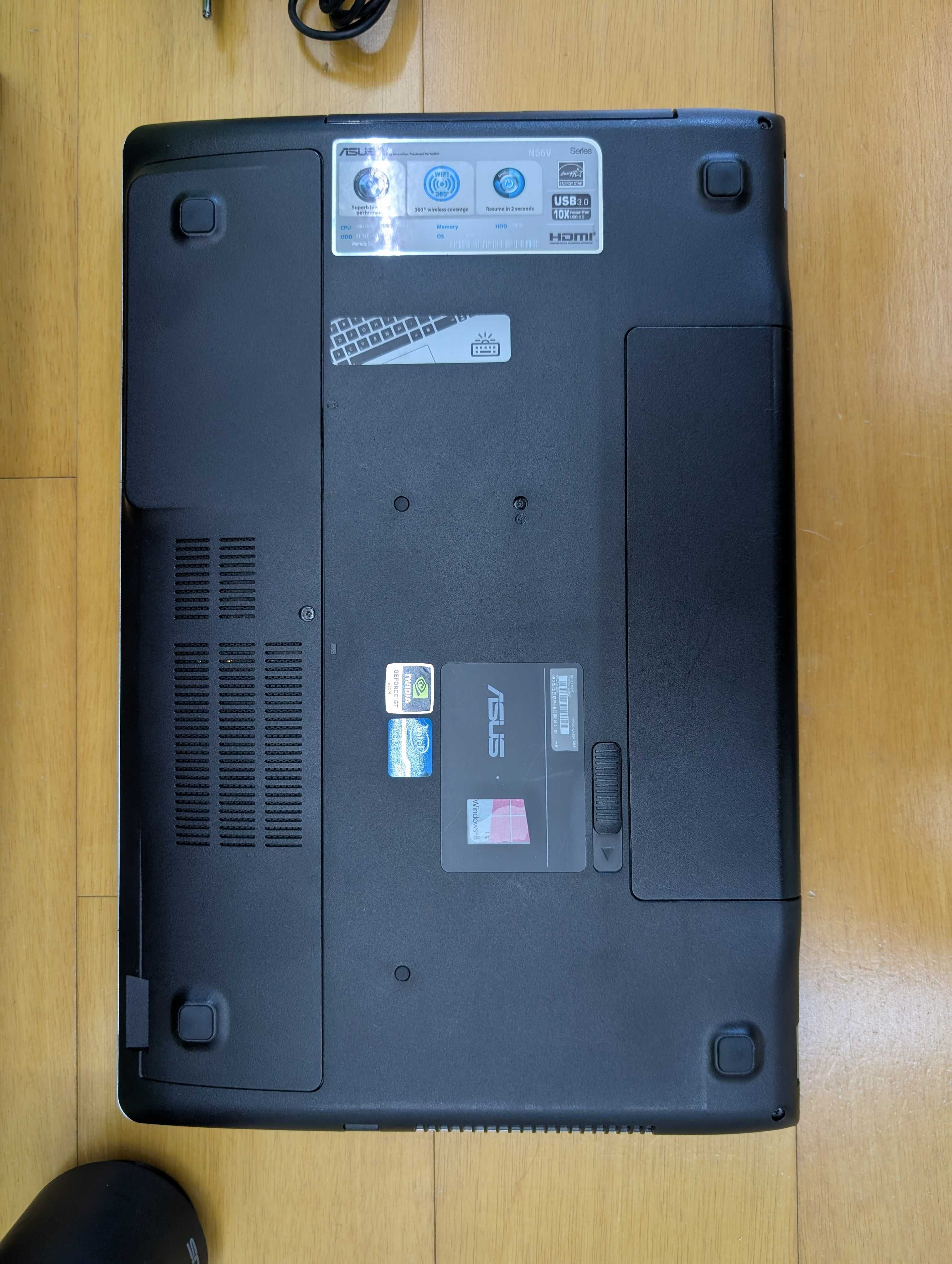 Computador portátil ASUS i7 NVIDIA GT650M 16Gb RAM SSD250 Win11 15.6"
