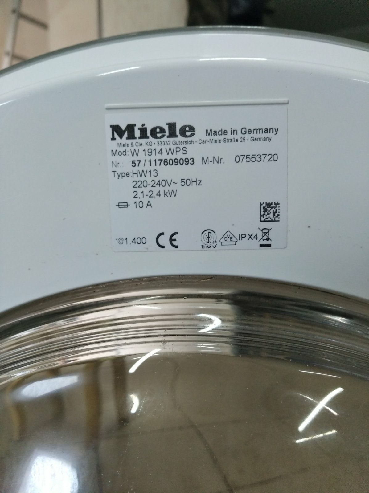 Стиральная машина Miele 7kg.