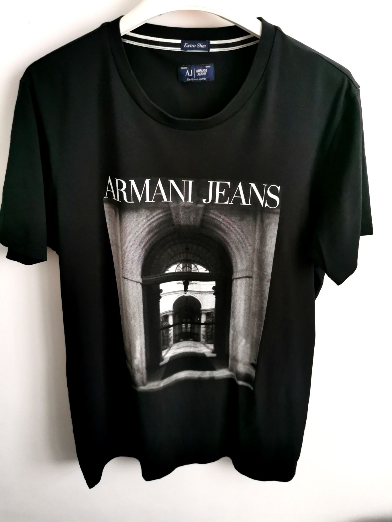 Armani Jeans t-shirt koszulka krótki rękaw sportowa logowana męska S