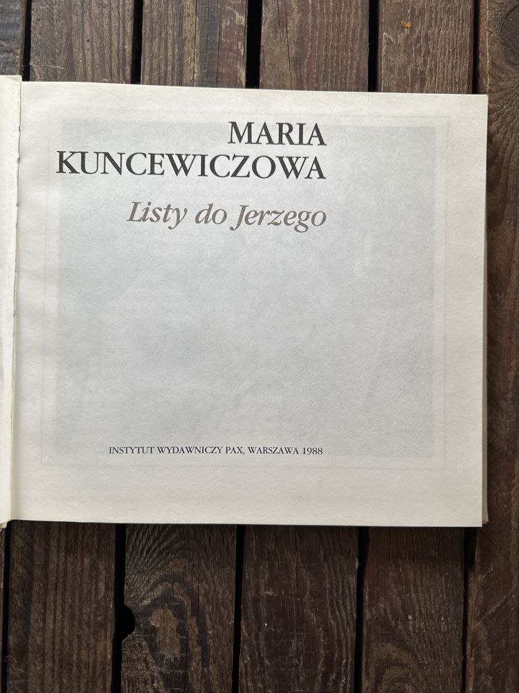 Maria Kuncewiczowa „Listy do Jerzego”