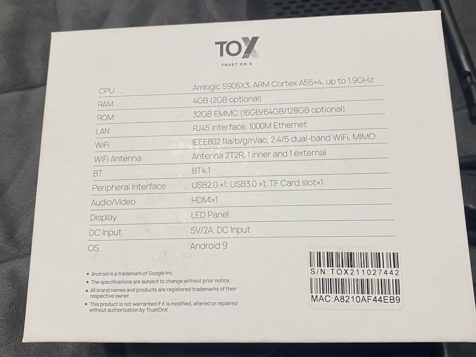 Смарт приставка TOX1 4/32