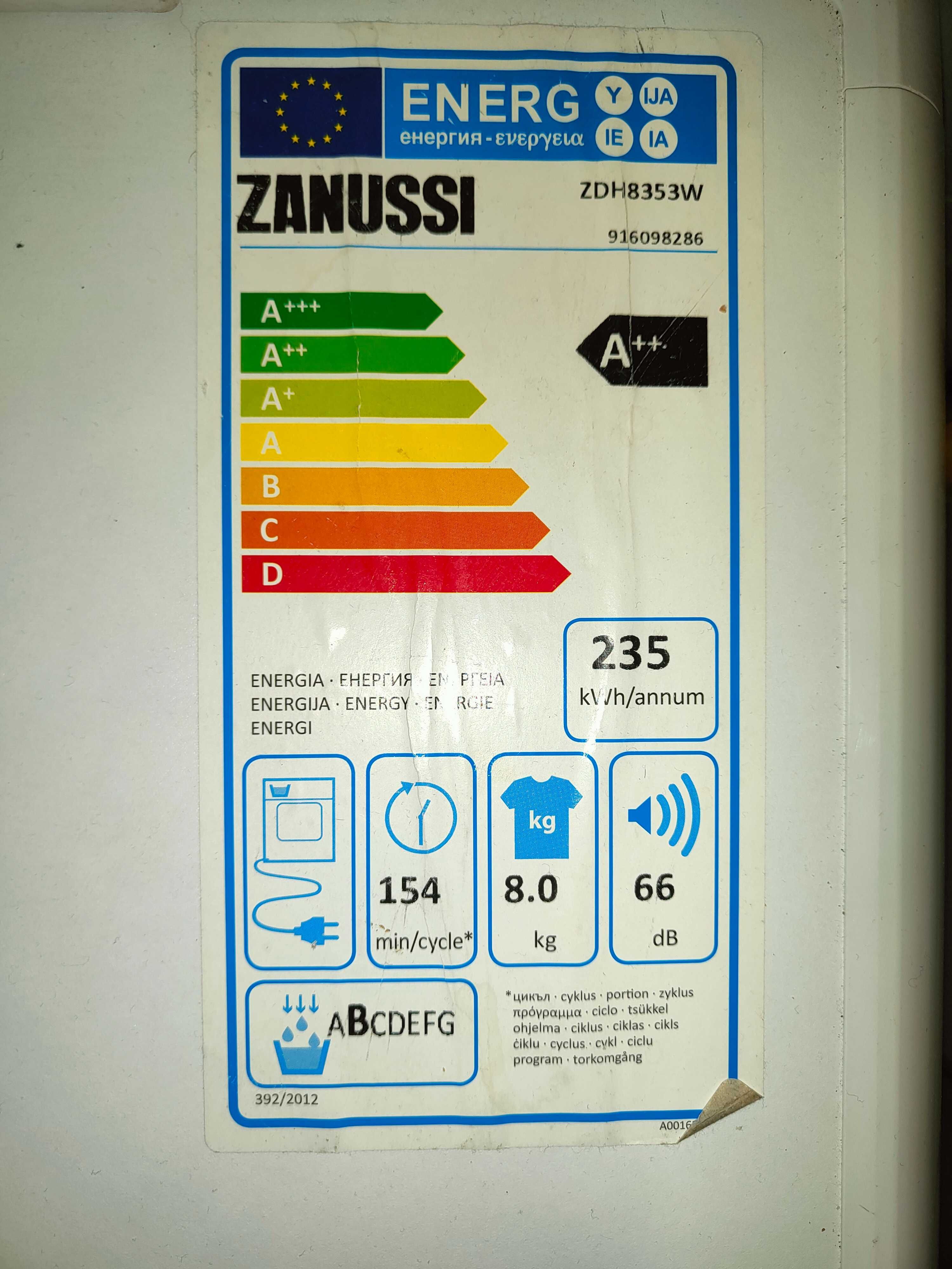 Máquina de secar roupa Zanussi