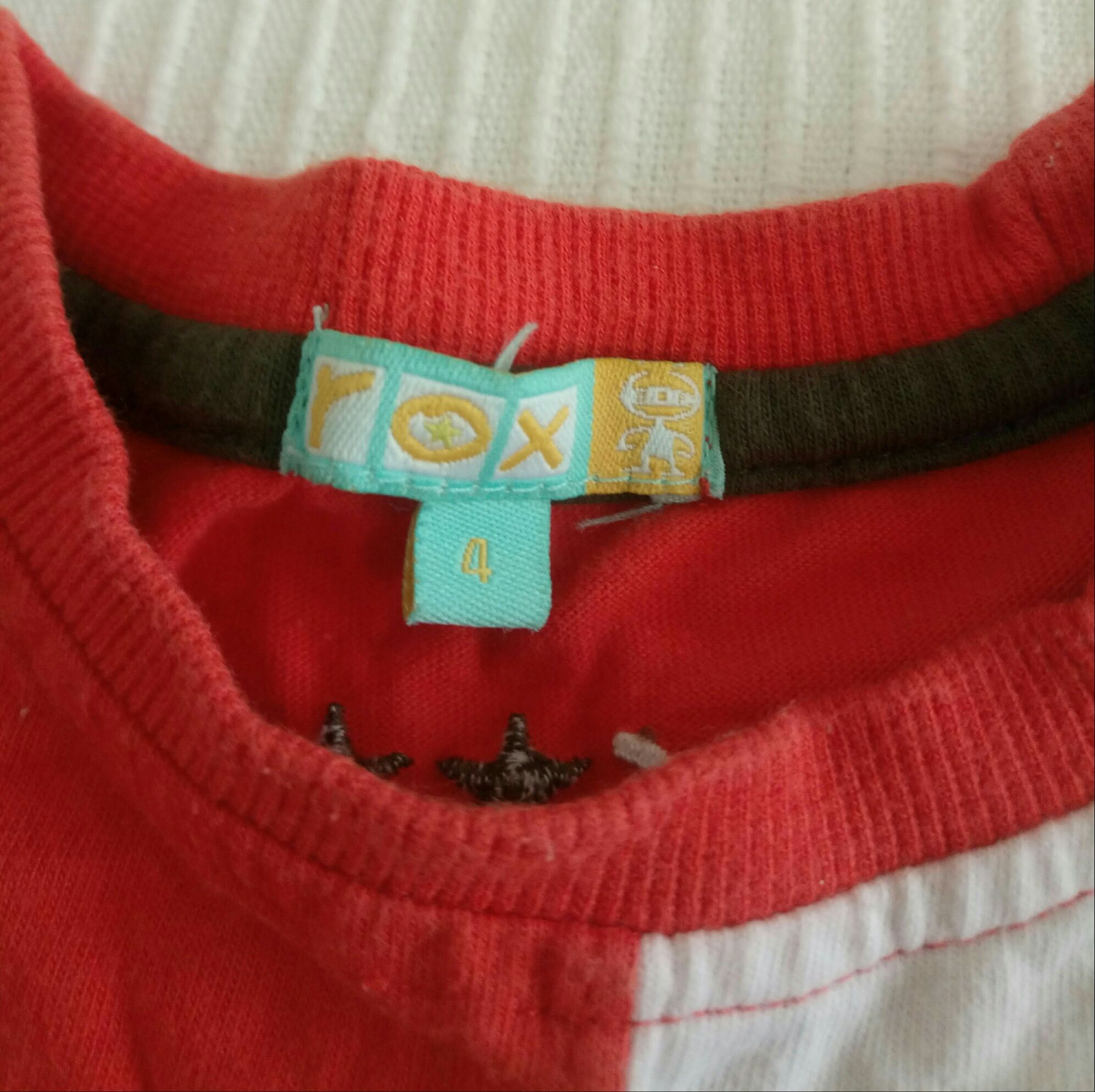 Camisola laranja e verde Rox para menino 4 anos