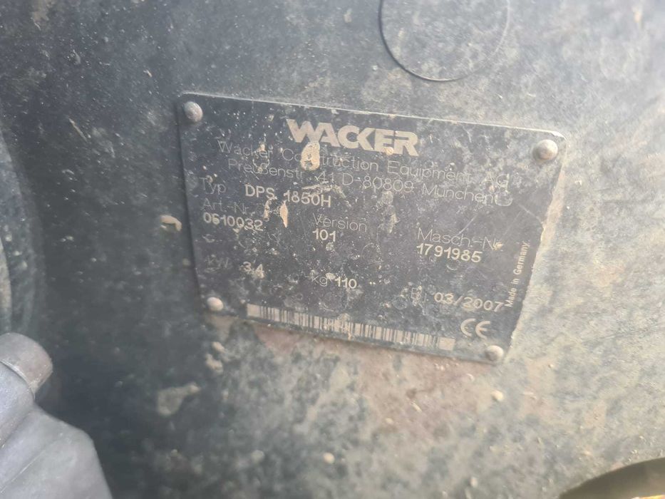 Zagęszczarka Wacker DPS 1850H Husqvarna Bomag Weber Ammann