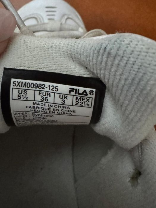 Sapatilhas fila número 36