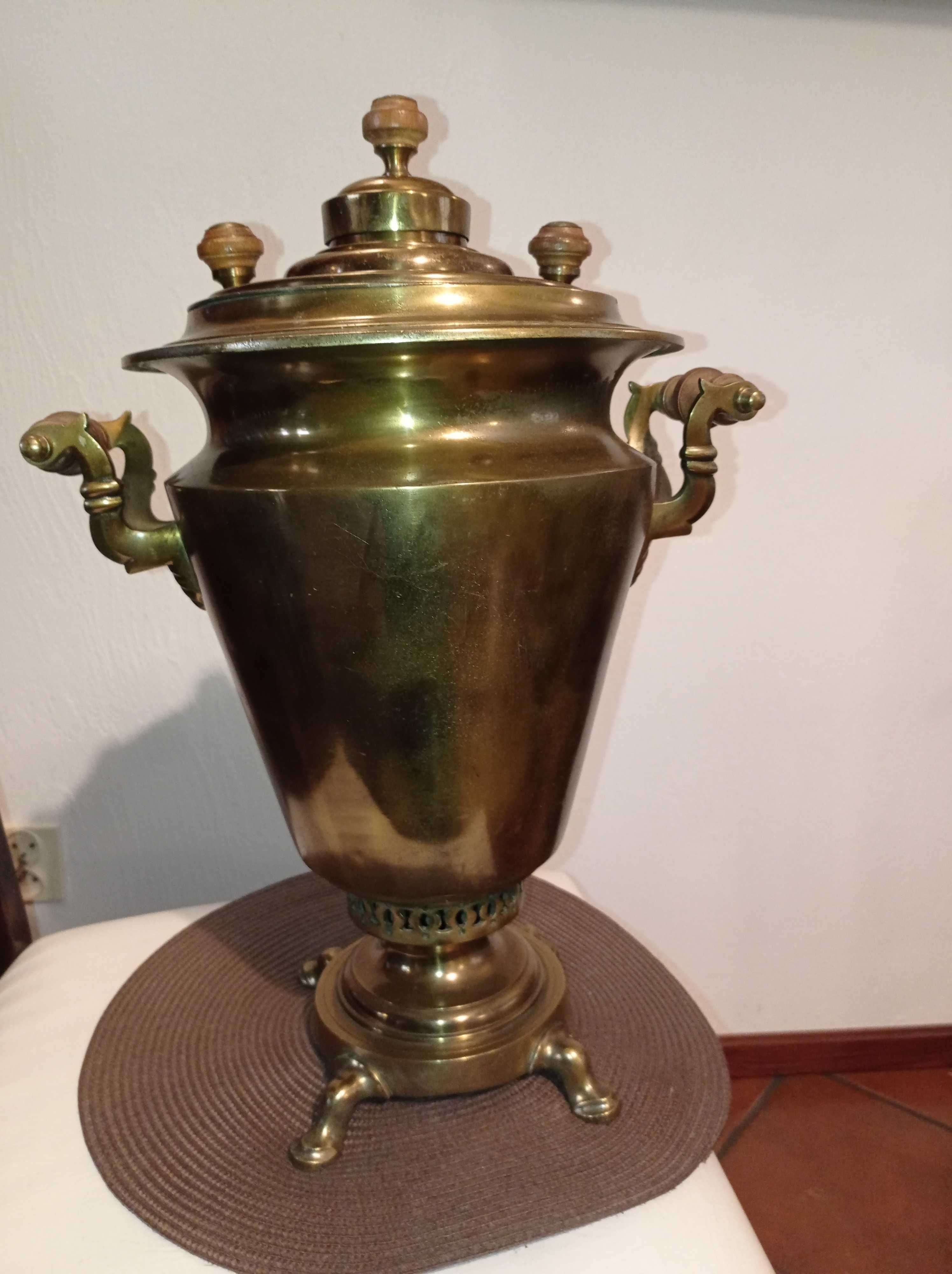 Stary  mosiężny samowar ,,TUŁA ,,  z 1906 roku  -  Bataszew