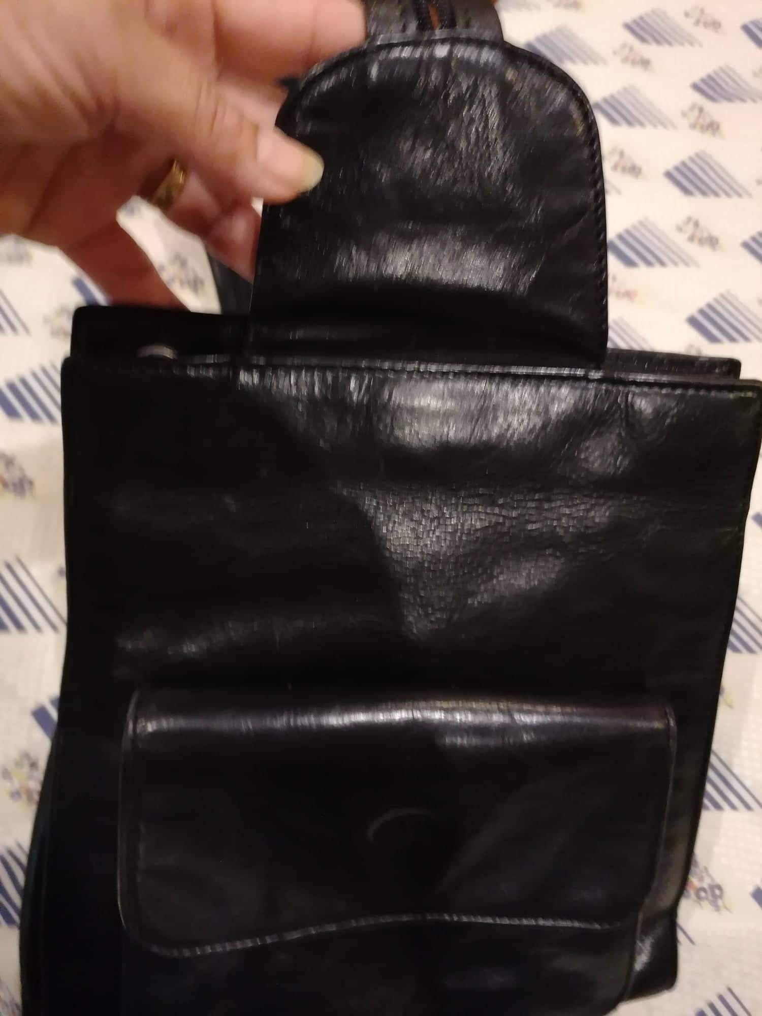 Mochila em pele genuína