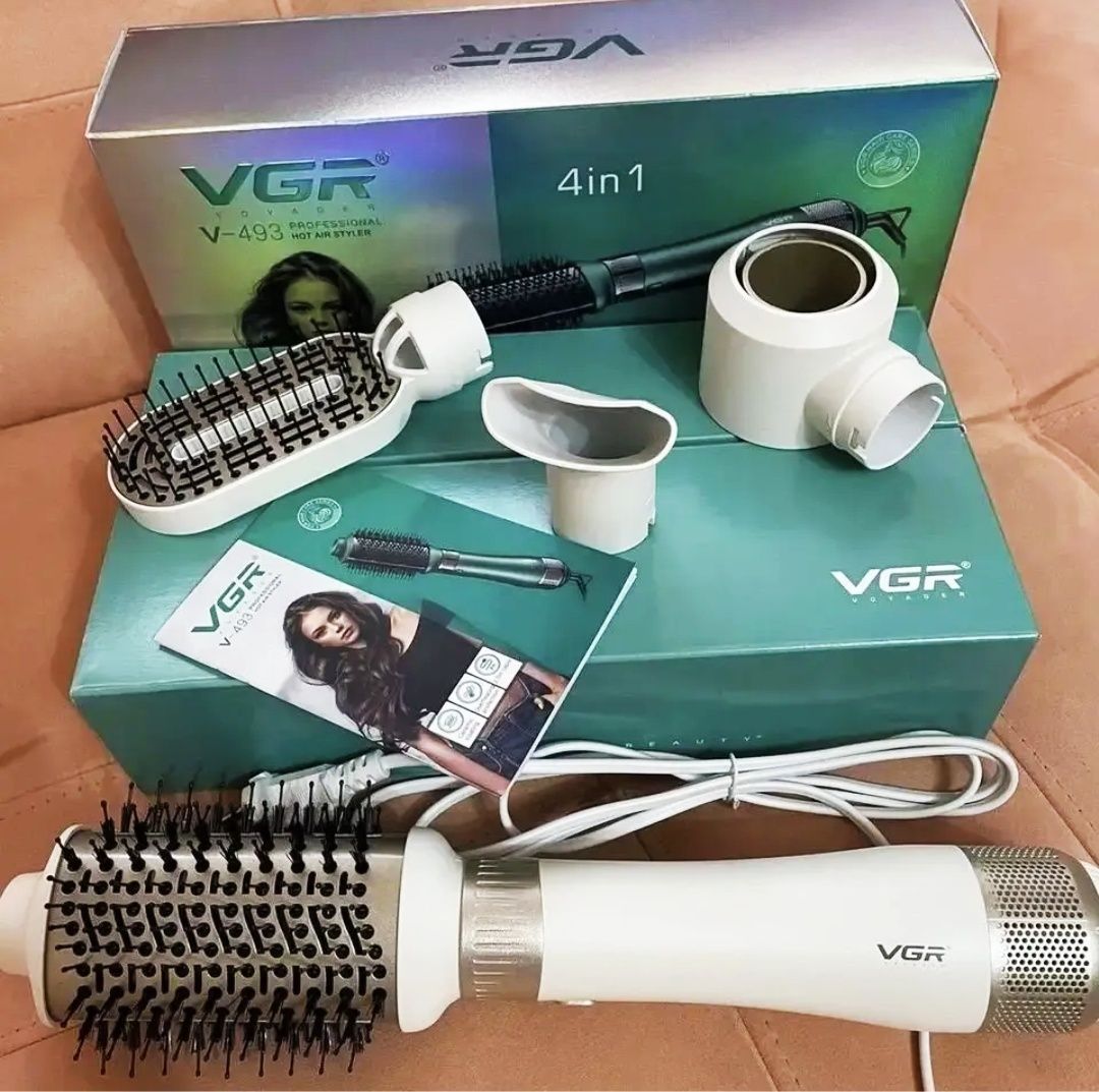 Фен-щетка для волос, фен-браш, воздушный стайлер 4в1 VGR V-493