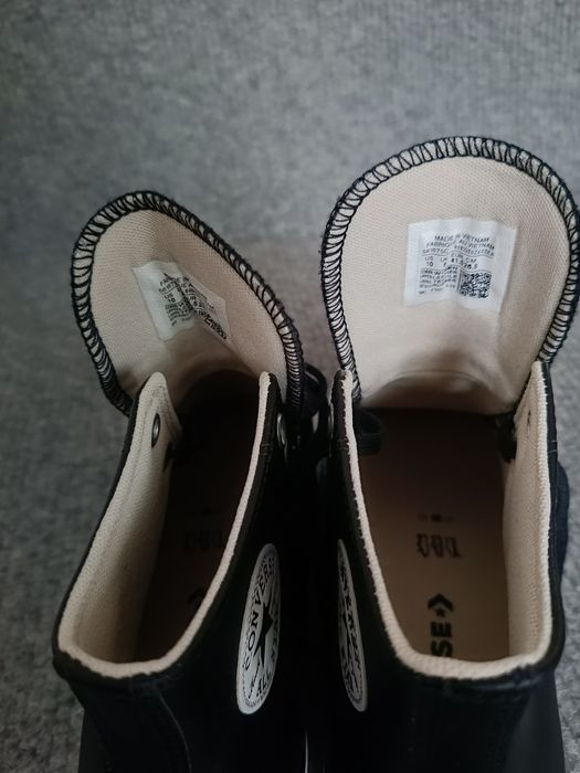 Skórzane trampki z wysoką cholewką