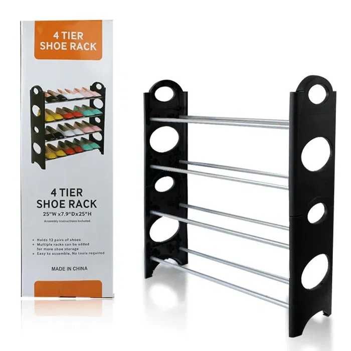 Полка -органайзер для обуви 4Tier Shoe Rack, стеллаж