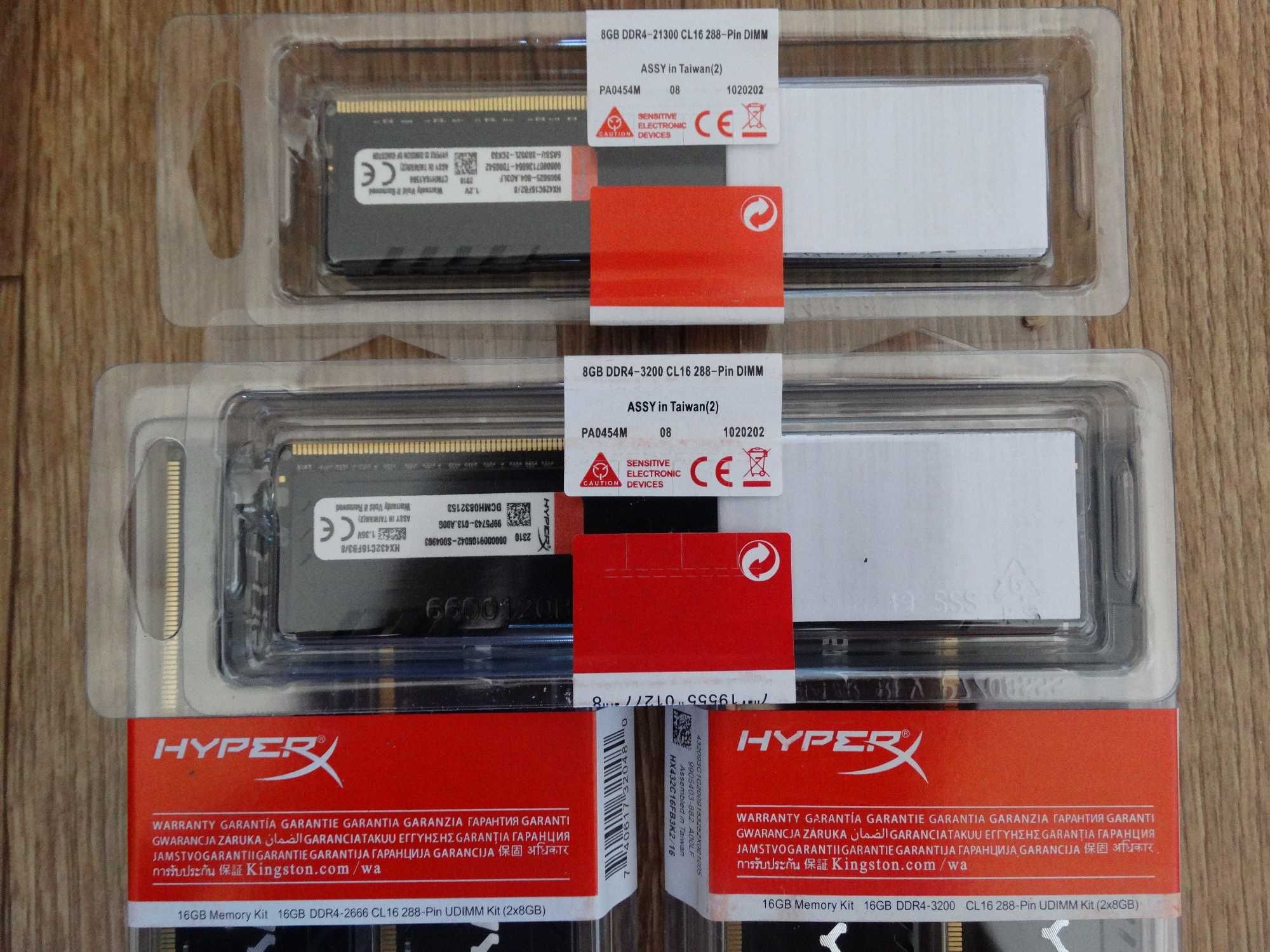 оперативная память HyperX FURY DDR4 8GB 2666MHz 3200MHz CL16 1.2V