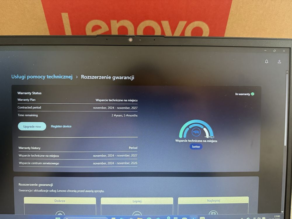 Laptop Lenovo V15 G4 AMN Ryzen 5 Radeon na gwarancji do 11/2027