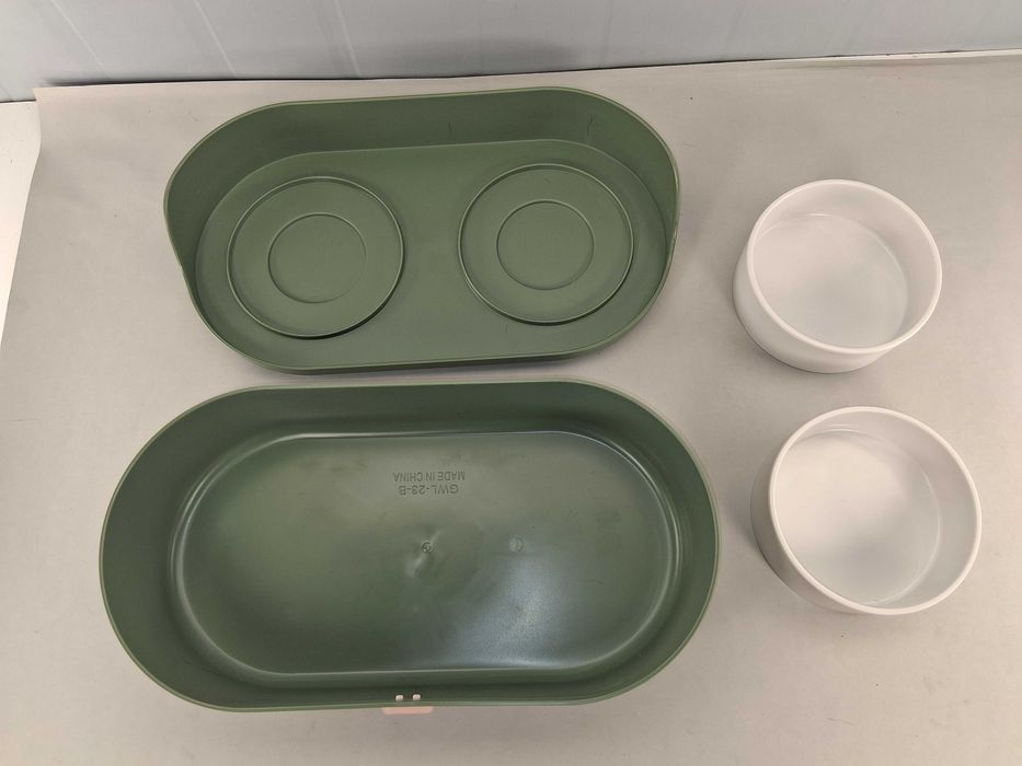 N236 Navaris Store-N-Feed Podwyższony Podajnik Miski Z Pojemnikiem